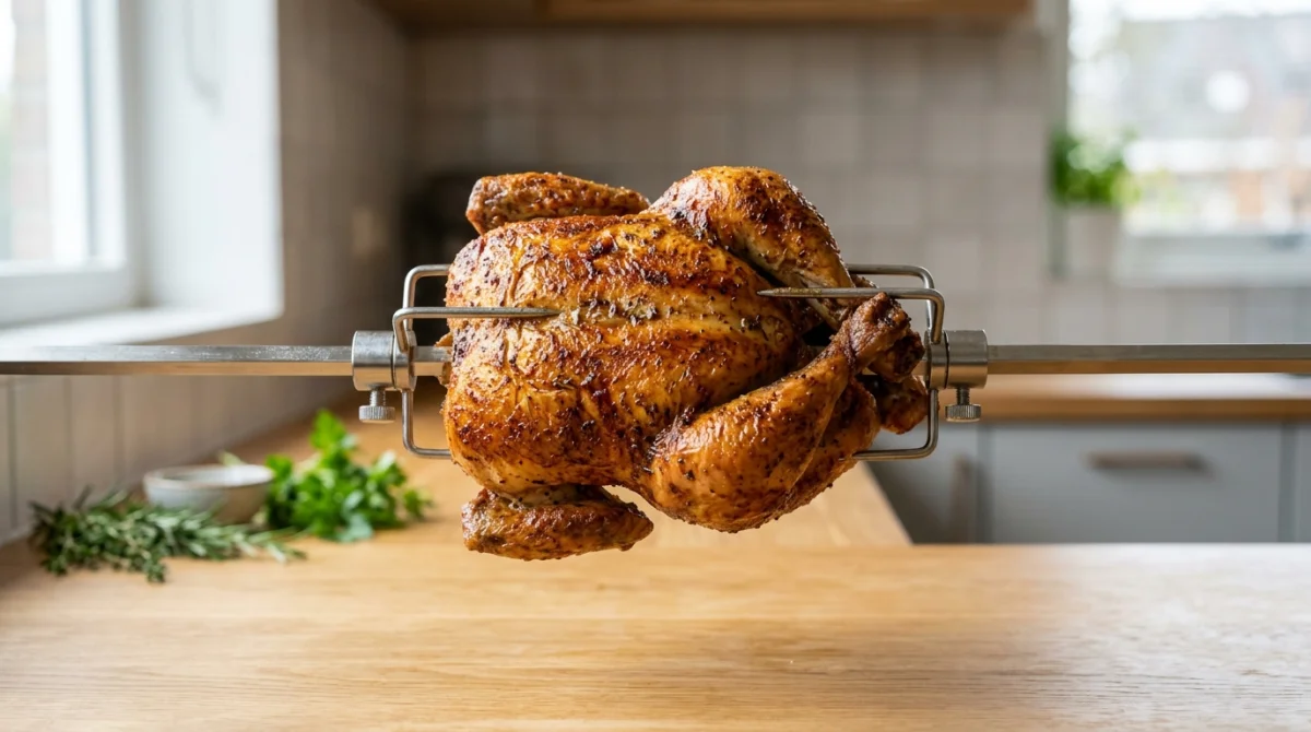 Réussir un poulet à la broche de 600 g